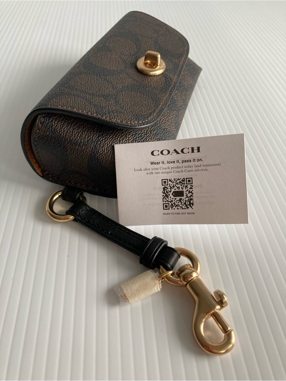 Coach Signature Leather Sunglass Case